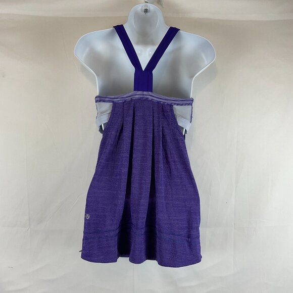 Lululemon Rest Less Tank 8 Heathered Wee Stripe Bruised Berry Purple - Picture 9 of 13